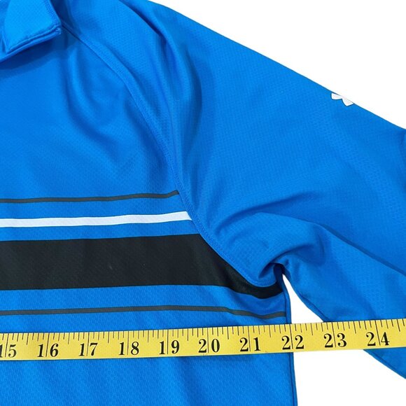 Under Armour 1/4 Zip Pullover Men’s Size Large Blue Loose Fit Lightweight - Picture 3 of 5